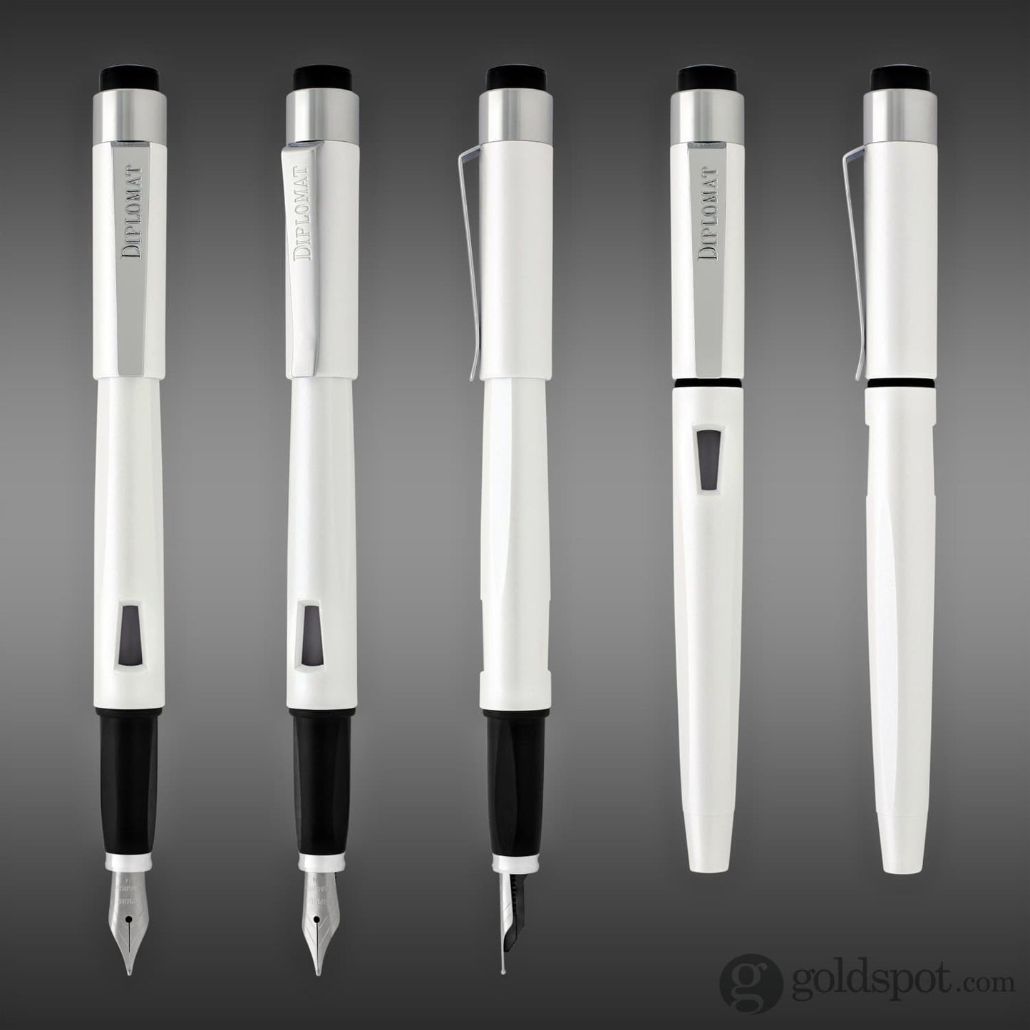 Diplomat Magnum Fountain Pen in Pearl White Fountain Pen