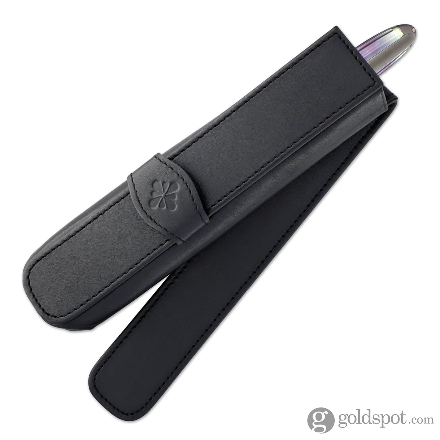 Diplomat Single Pen Case Fine Leather in Black Pen Case