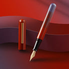 IKKAKU by Nahvalur Gradient Urushi Fountain Pen in Yan-Zhi Vermilion