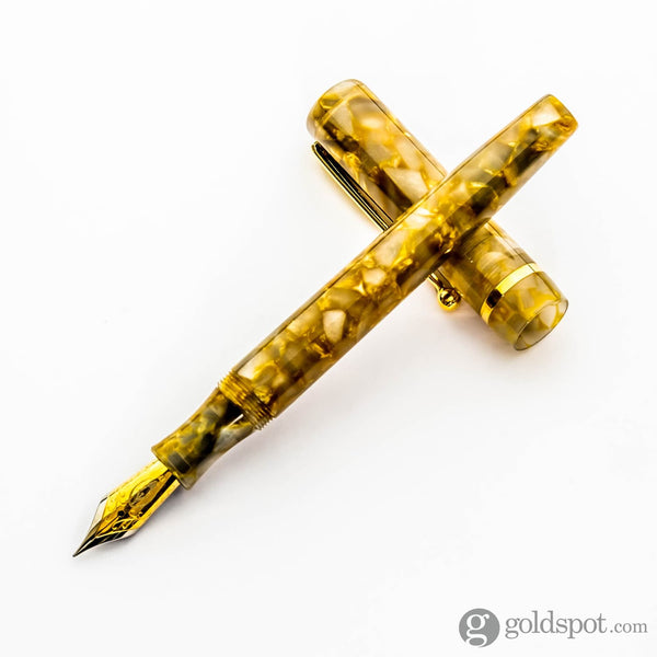 Edison Beaumont Fountain Pen in Aurum Gold 18kt Gold Nib Fountain Pen