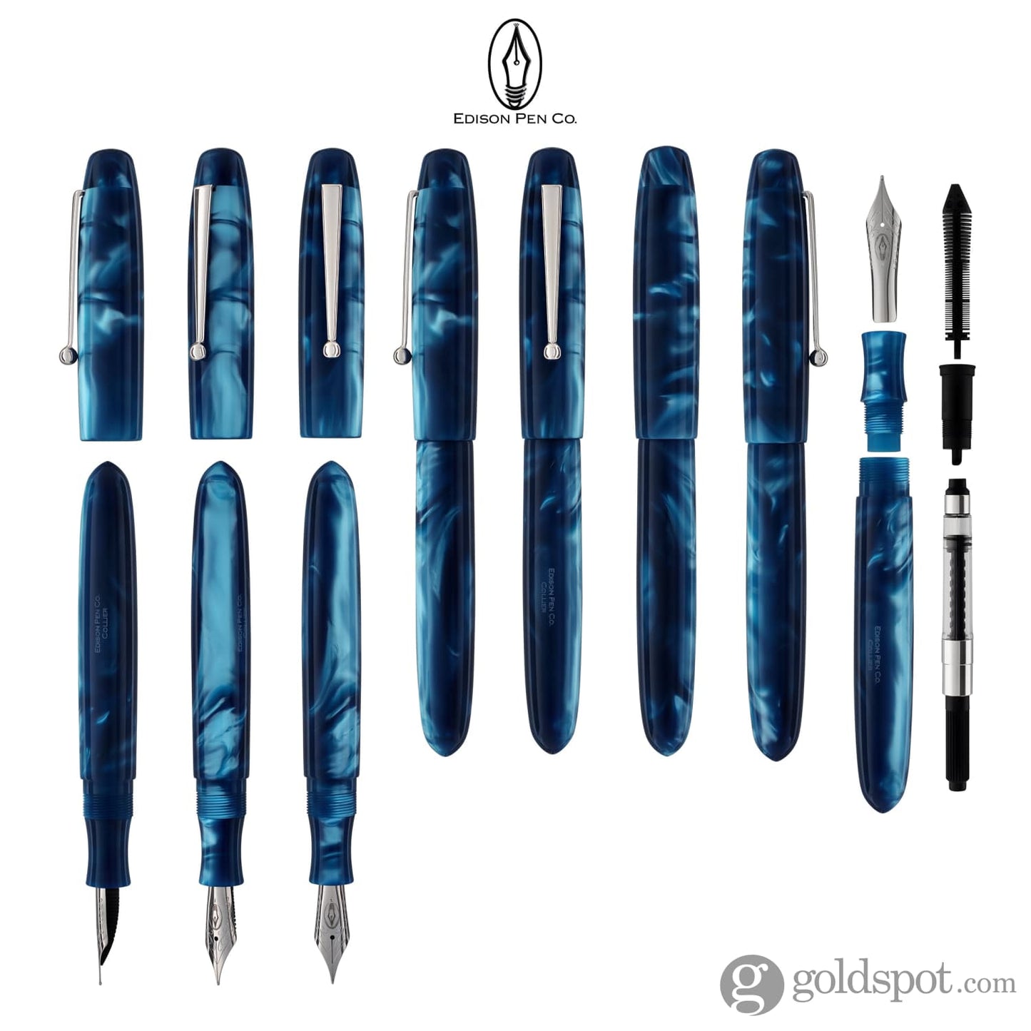 Edison Collier Fountain Pen in Azure Skies Fountain Pen