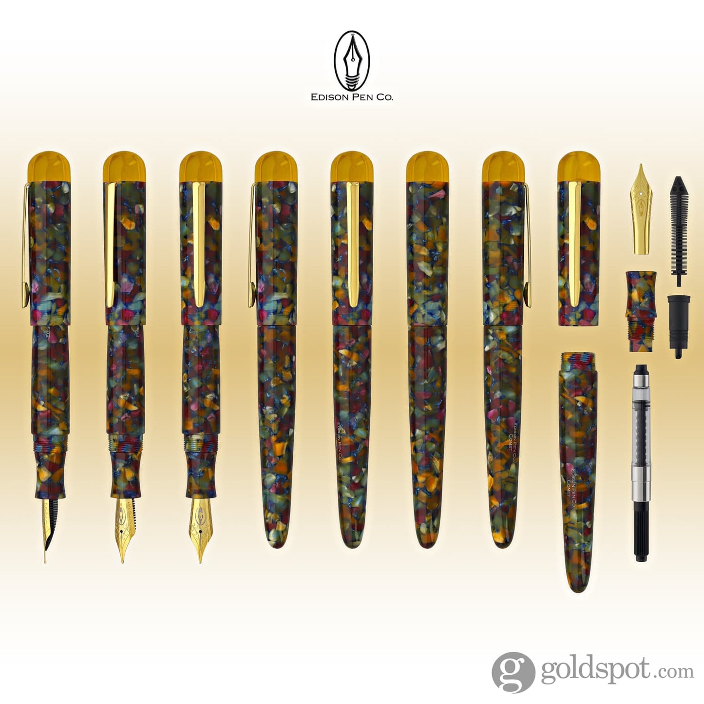 Edison Comet Fountain Pen in Brandywine Fountain Pen