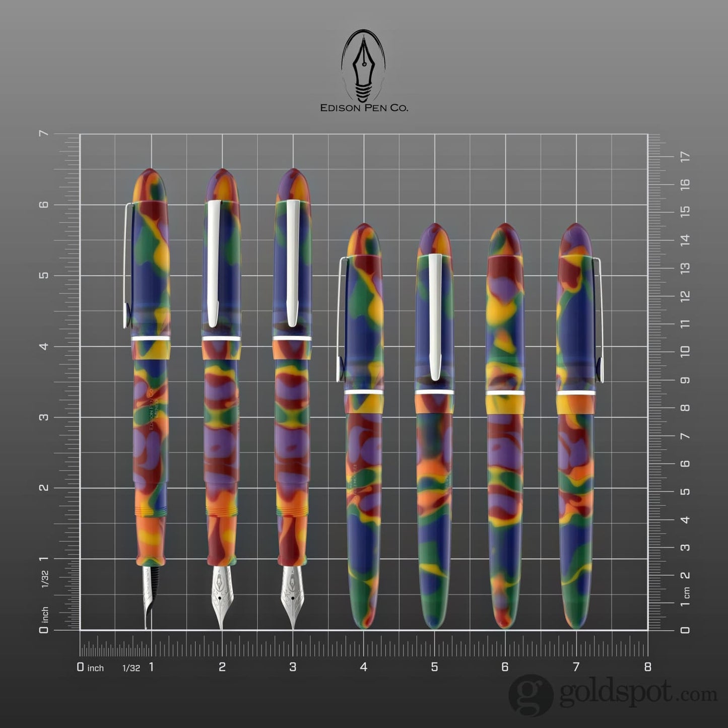 Edison Menlo Fountain Pen in Fingerpaints Stainless Steel Nib Fountain Pen