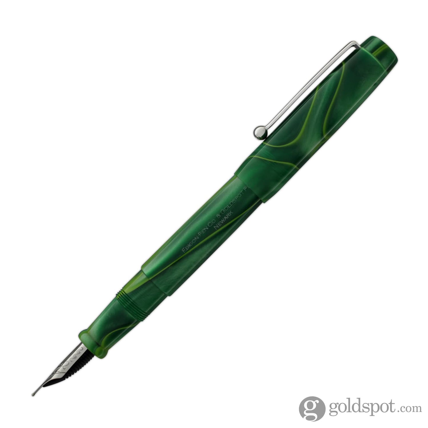Edison x Goldspot Pens Newark Fountain Pen in AC High Voltage Green Fountain Pen