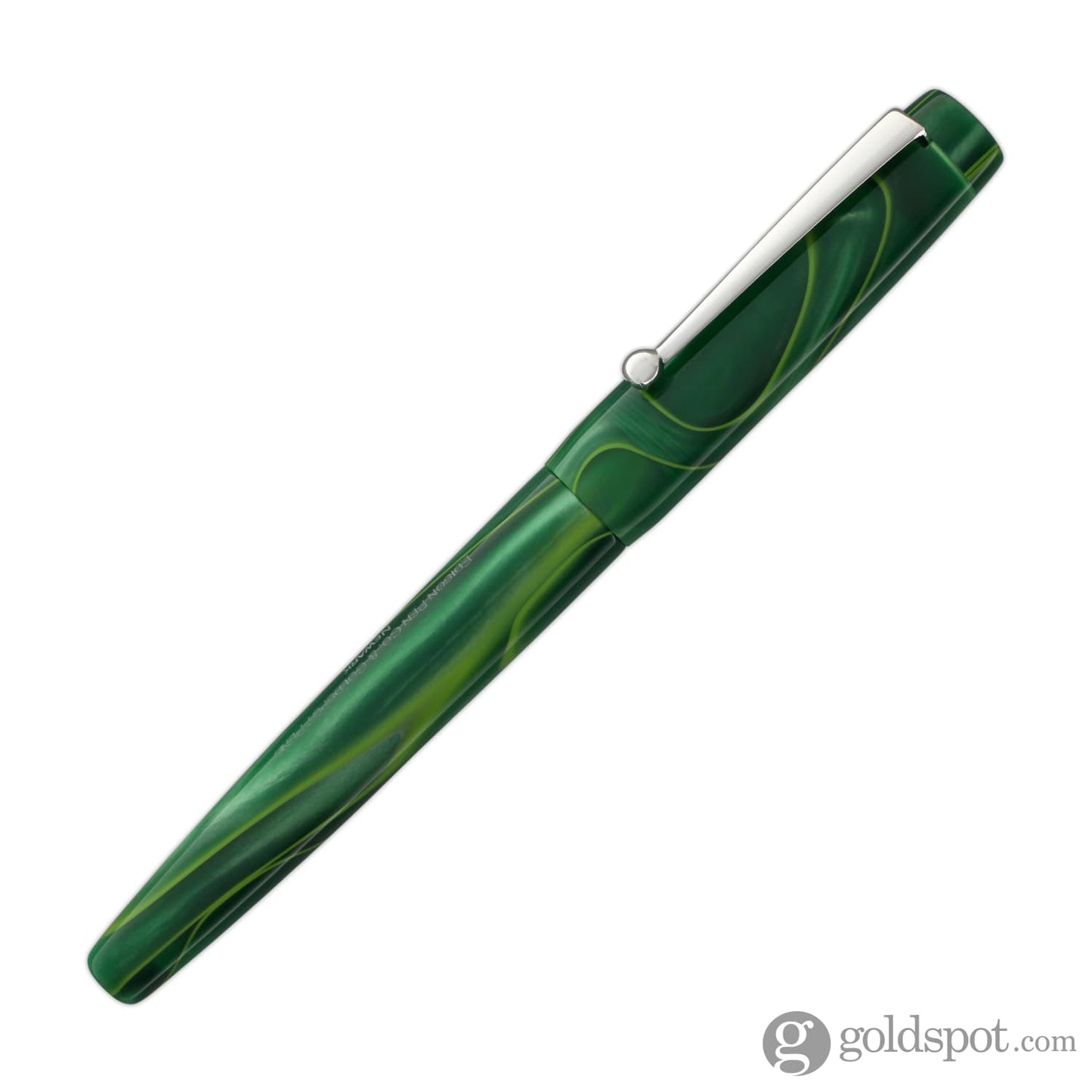 Edison x Goldspot Pens Newark Fountain Pen in AC High Voltage Green Fountain Pen