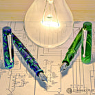 Edison x Goldspot Pens Newark Fountain Pen in AC High Voltage Green Fountain Pen