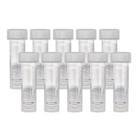 Empty Ink Vials for Samples - 10 Pack, Clear - Secure Twist-cap