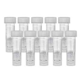 Empty Ink Vials for Samples - 10 Pack, Clear - Secure Twist-cap
