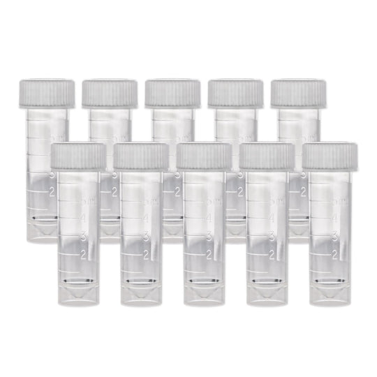 Empty Ink Vials for Samples - 10 Pack, Clear - Secure Twist-cap