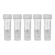 Empty Ink Vials for Samples - 5 Pack, Clear - Secure Twist-cap