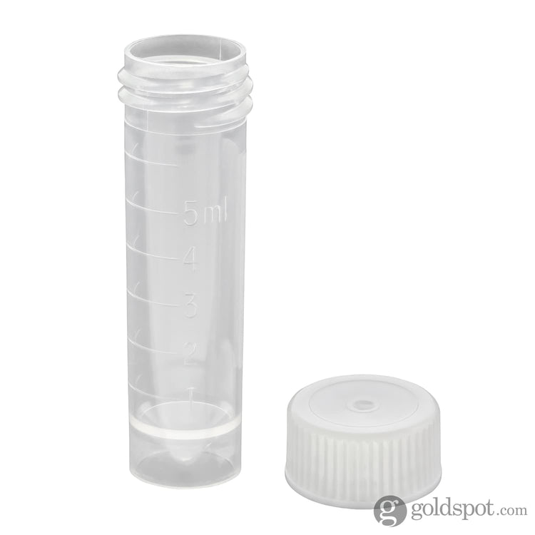 Secure Twist-cap Vials for Ink Samples - 5 Pack Clear Ink Well