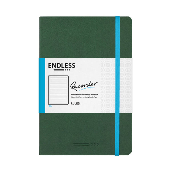 Endless Recorder A5 Notebook in Forest Canopy with the 80gsm Regalia Paper - Ruled Notebook