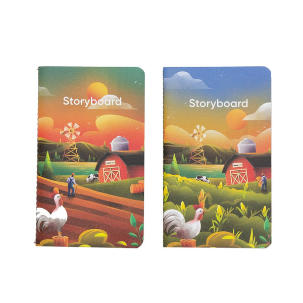 Endless Storyboard The Farm Edition Pocket Notebook with 64 Pages - Dot Grid Notebook