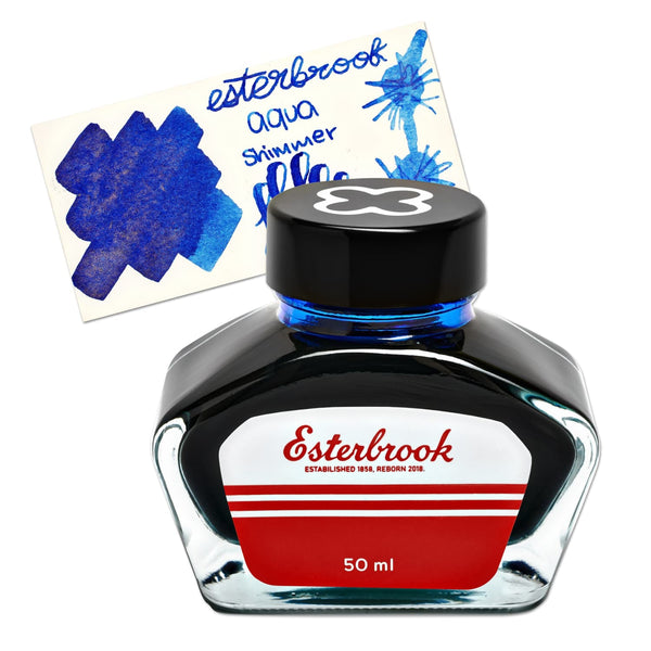 Esterbrook Bottled Ink in Shimmer Aqua - 50mL Bottled Ink