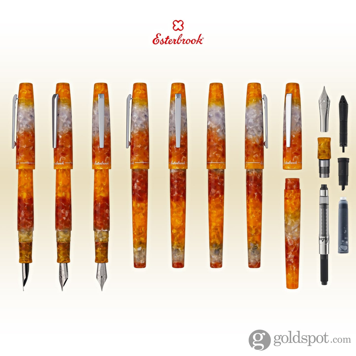 Esterbrook Camden Fountain Pen in Oktoberfest with Palladium Trim Fountain Pen