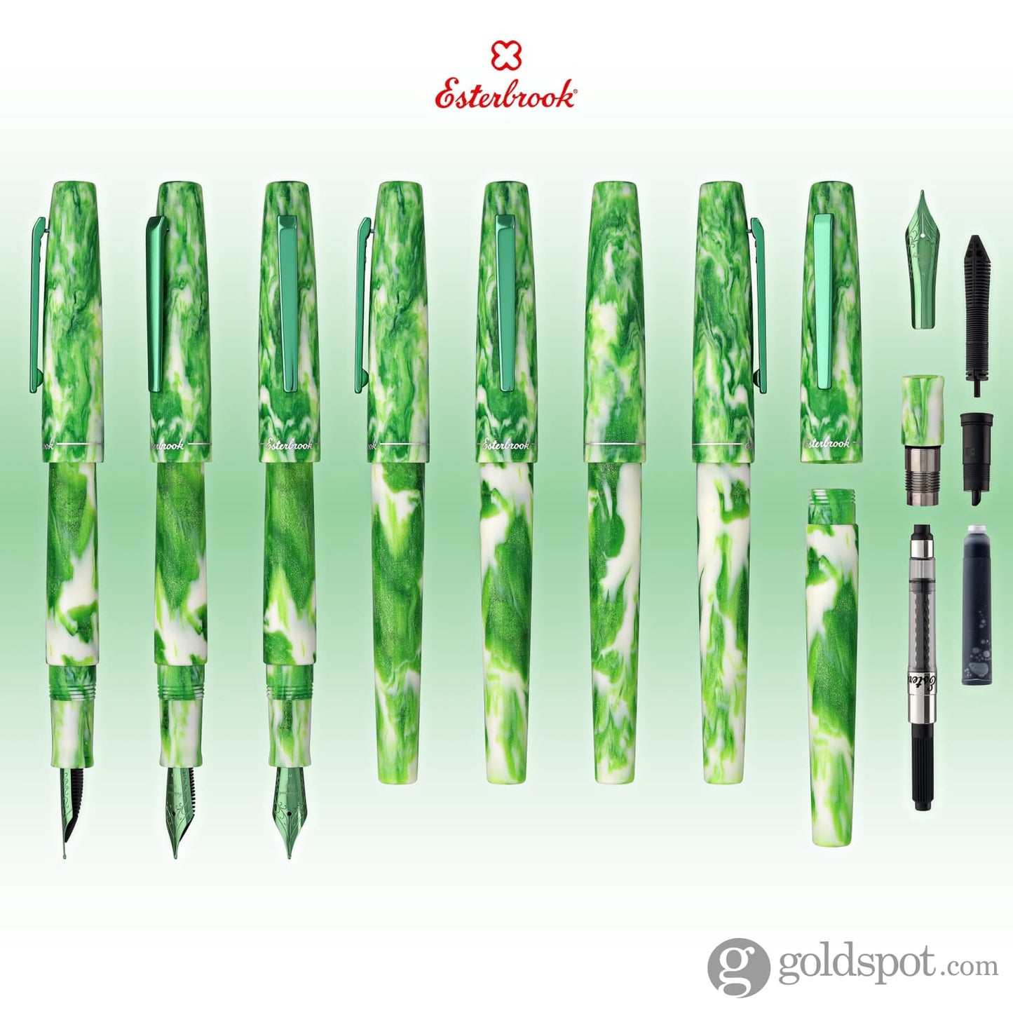 Esterbrook Camden Northern Lights Fountain Pen in Icelandic Green Fountain Pen