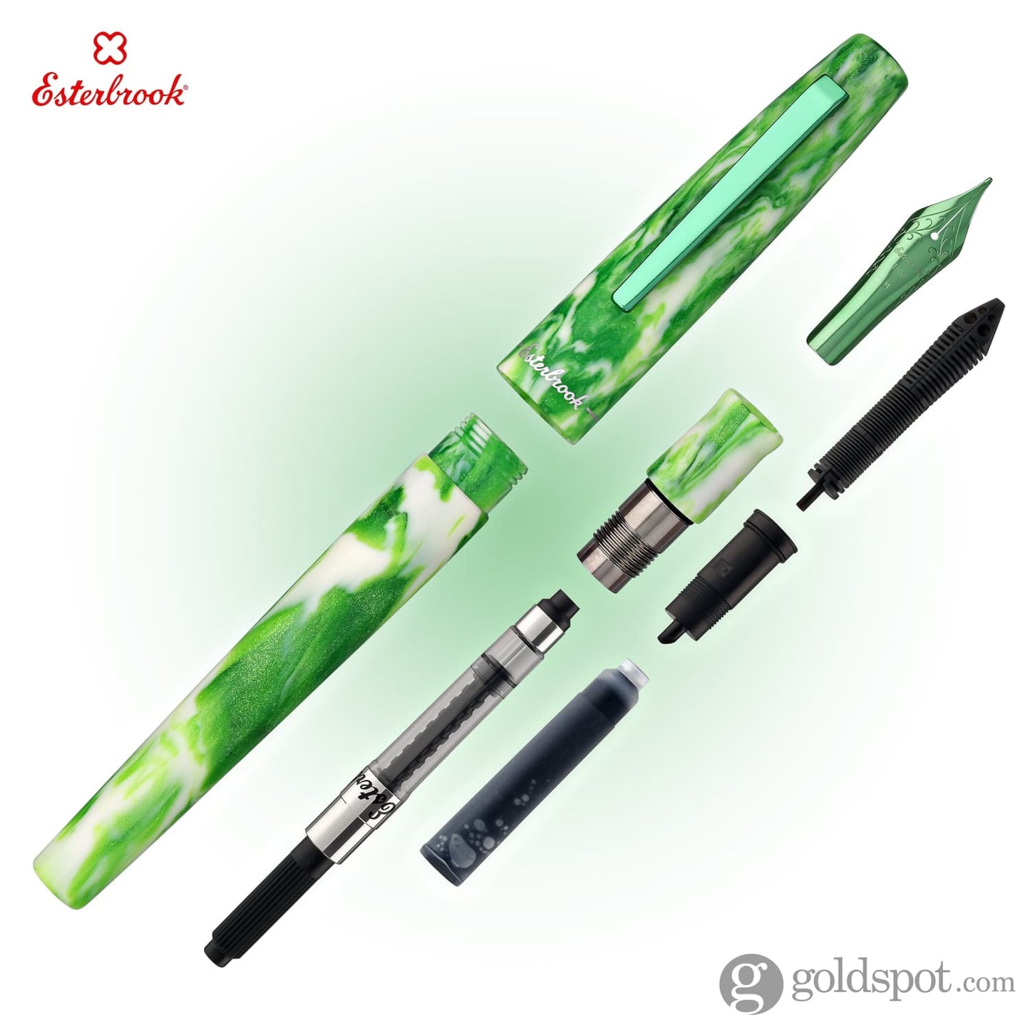 Esterbrook Camden Northern Lights Fountain Pen in Icelandic Green Fountain Pen