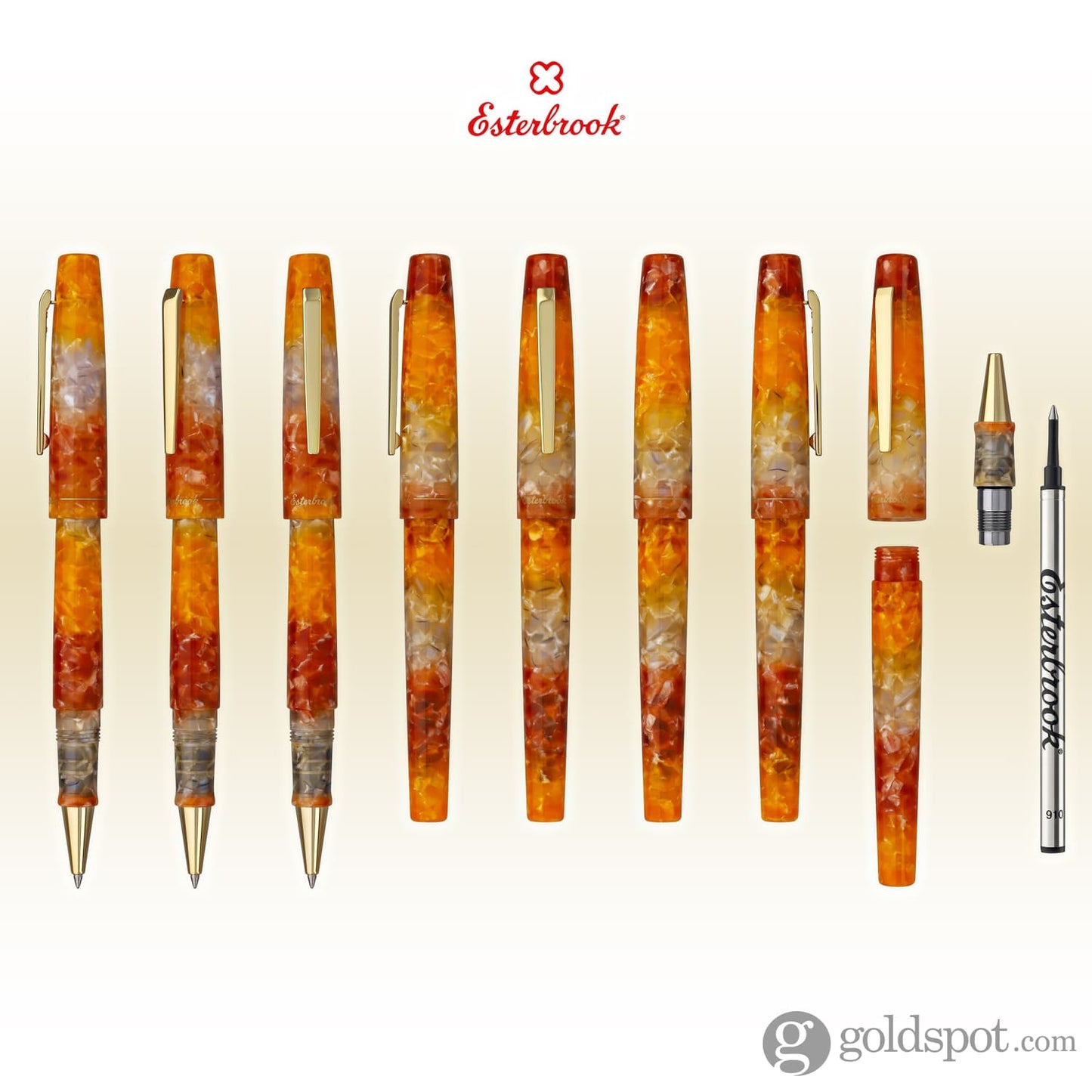 Esterbrook Camden Rollerball Pen in Oktoberfest with Gold Trim Rollerball Pen