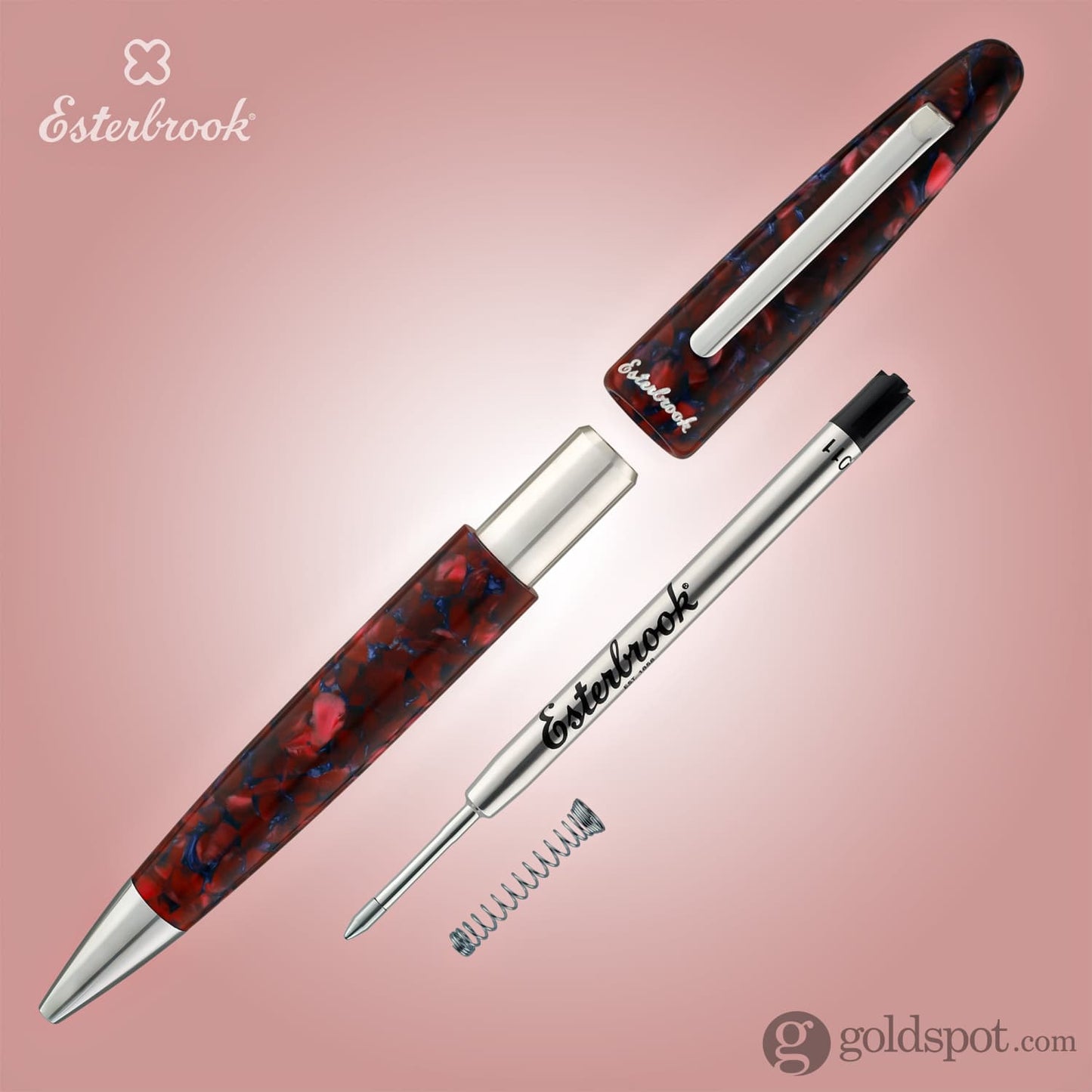 Esterbrook Estie Ballpoint Pen in Scarlet with Palladium Trim Ballpoint Pen