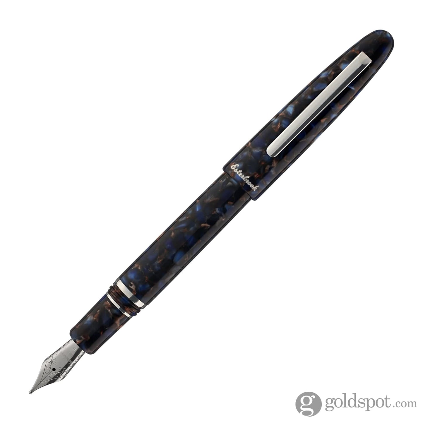Esterbrook Estie Fountain Pen in Nouveau Blue Italic / Silver Fountain Pen