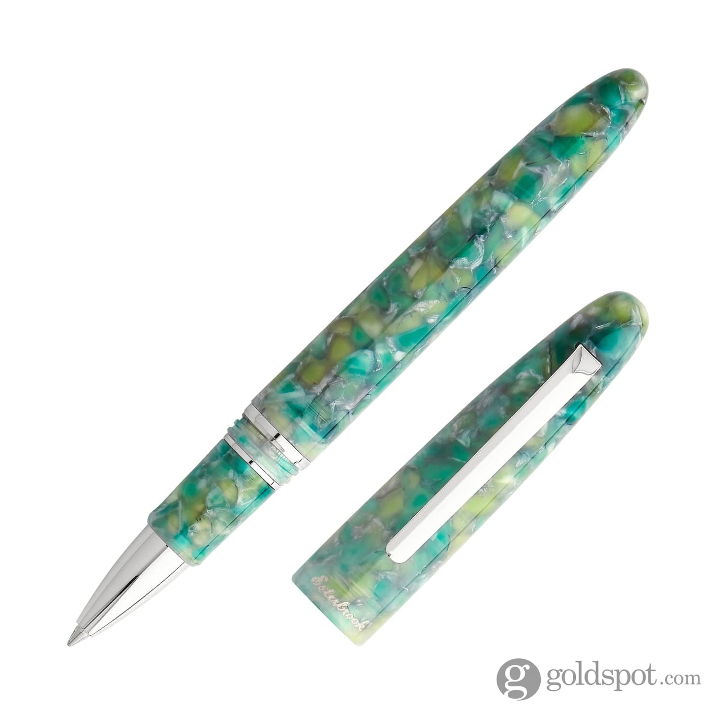 Esterbrook Estie Rollerball Pen in Sea Glass Silver Rollerball Pen