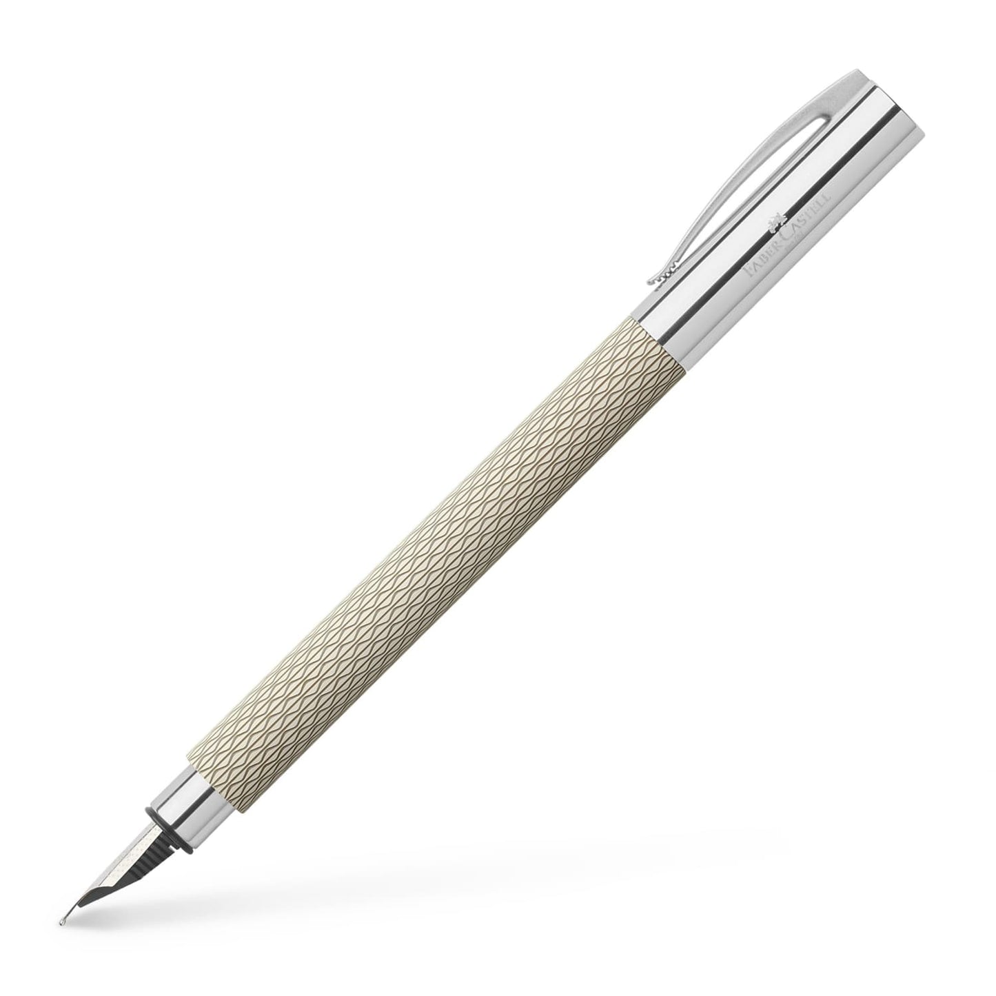 Faber-Castell Ambition OpArt Fountain Pen in White Sand - Medium Point Ballpoint Pen