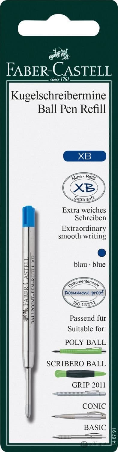 Faber-Castell Ballpoint Pen Refill in Blue Double Broad Ballpoint Pen Refill