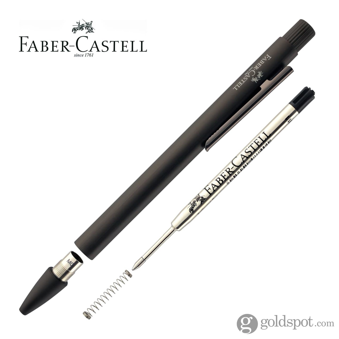 Faber-Castell Design Neo Slim Aluminum Ballpoint Pen in Gunmetal Ballpoint Pen