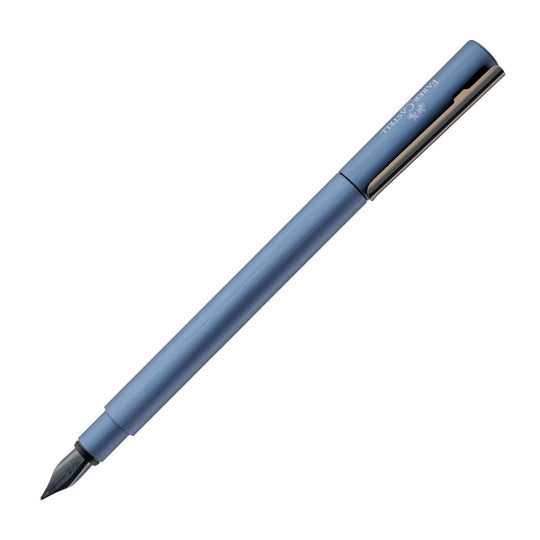 Faber-Castell Design Neo Slim Aluminum Fountain Pen in Dark Blue