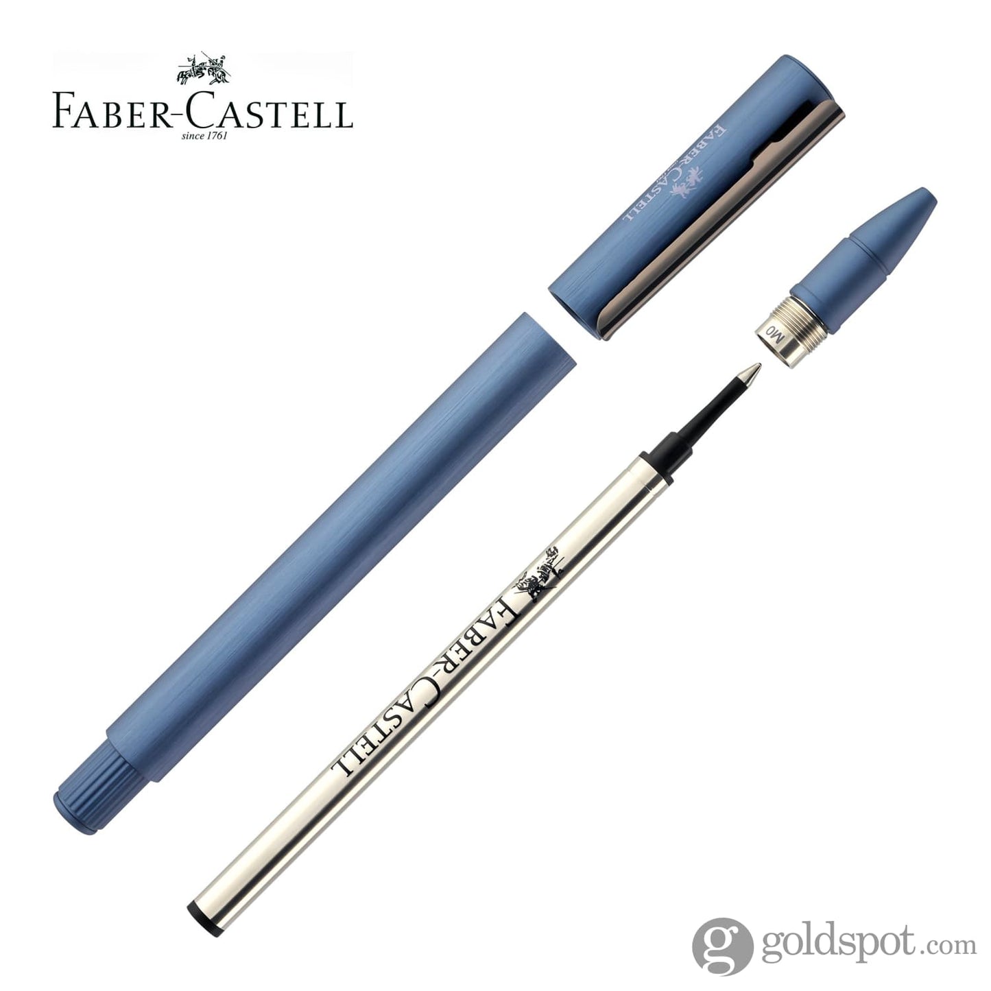 Faber-Castell Design Neo Slim Aluminum Rollerball Pen in Dark Blue Rollerball Pen
