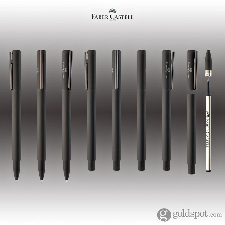 Faber-Castell Design Neo Slim Aluminum Rollerball Pen in Gunmetal Rollerball Pen