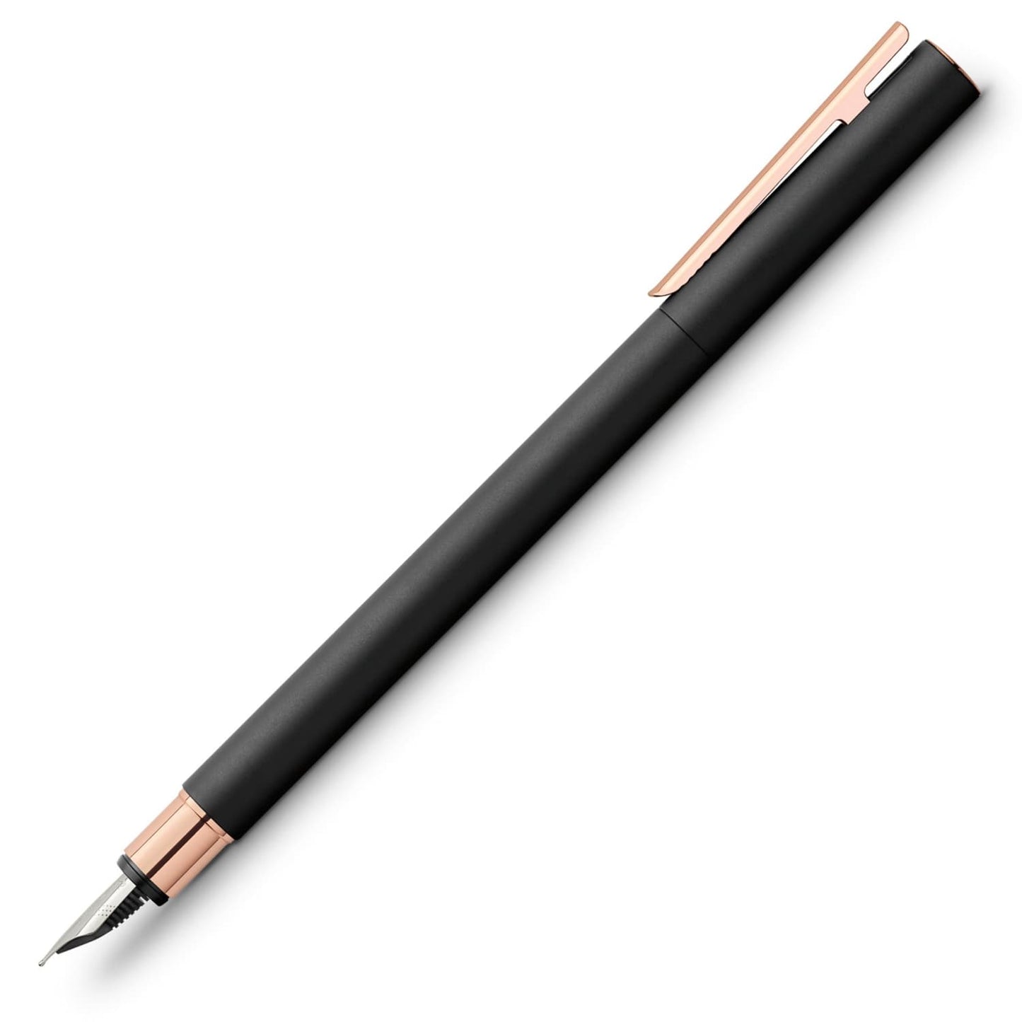 Faber-Castell Design Neo Slim Fountain Pen in Black Matte and Rose Gold Fountain Pen