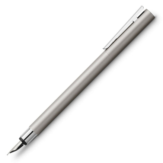 Faber-Castell Design Neo Slim Fountain Pen in Stainless Steel Matte