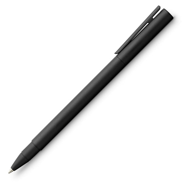 Faber-Castell Design Neo Slim Rollerball Pen in Black Matte and Black Chrome Pen