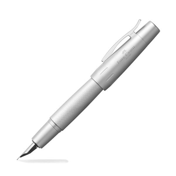 Faber-Castell E-Motion Fountain Pen in Pure Silver Fountain Pen