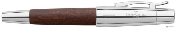 Faber-Castell E-Motion Fountain Pen in Wood & Chrome Dark Brown Fountain Pen