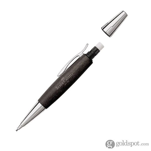 Faber-Castell E-Motion Mechanical Pencil in Wood & Chrome Black - 1.4mm Pen