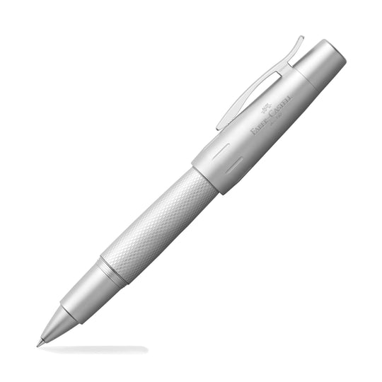 Faber-Castell E-Motion Rollerball Pen in Pure Silver