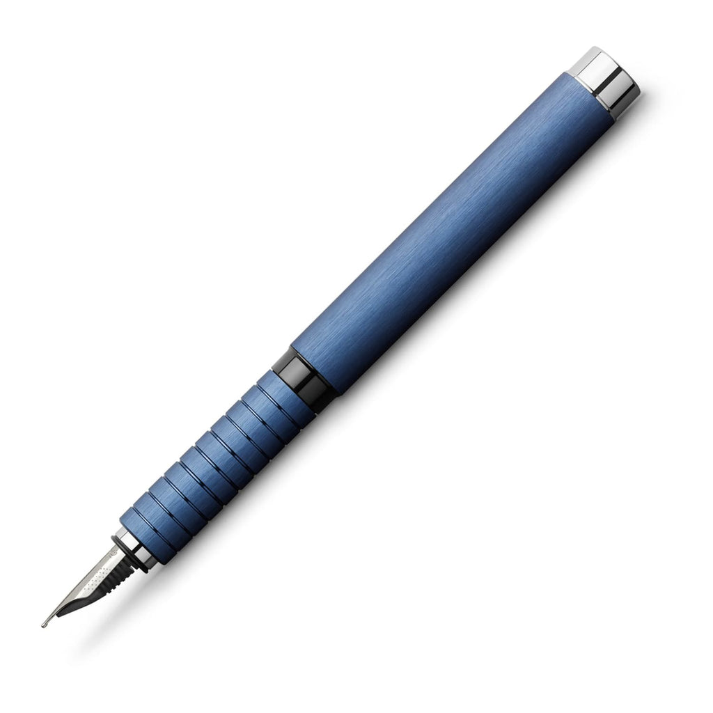 Faber-Castell Essentio Fountain Pen in Aluminum Blue Fountain Pen