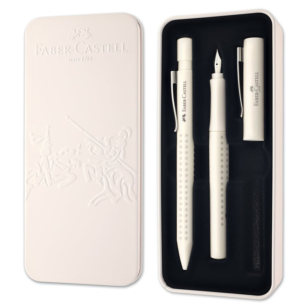 Faber-Castell Grip Harmony Fountain and Ballpoint Pen in Coconut Milk -  Gift Tin
