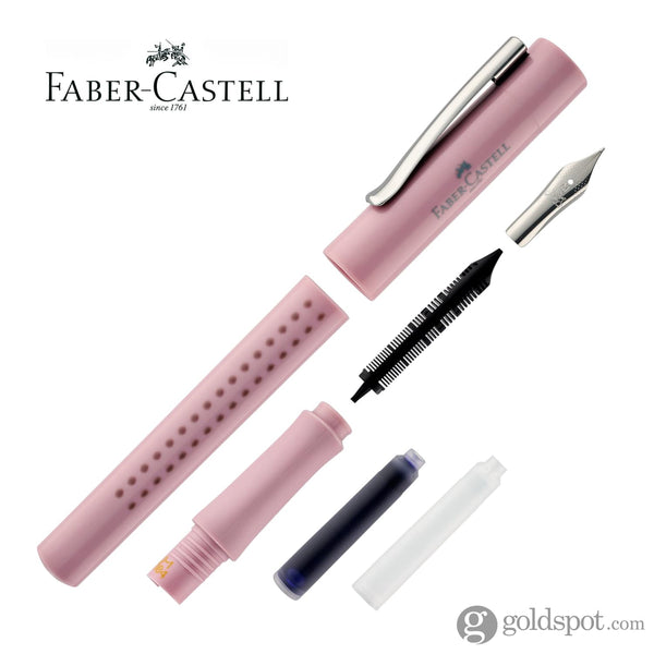 Faber-Castell Grip Harmony Fountain and Ballpoint Pen in Rose Shadows - Gift Tin Gift Set