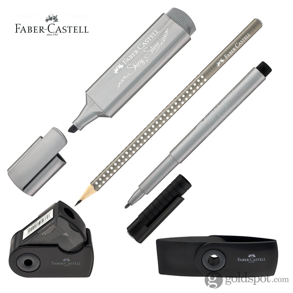 Faber-Castell Grip Sliver Sparkle Pencil, Highlighter and Marker