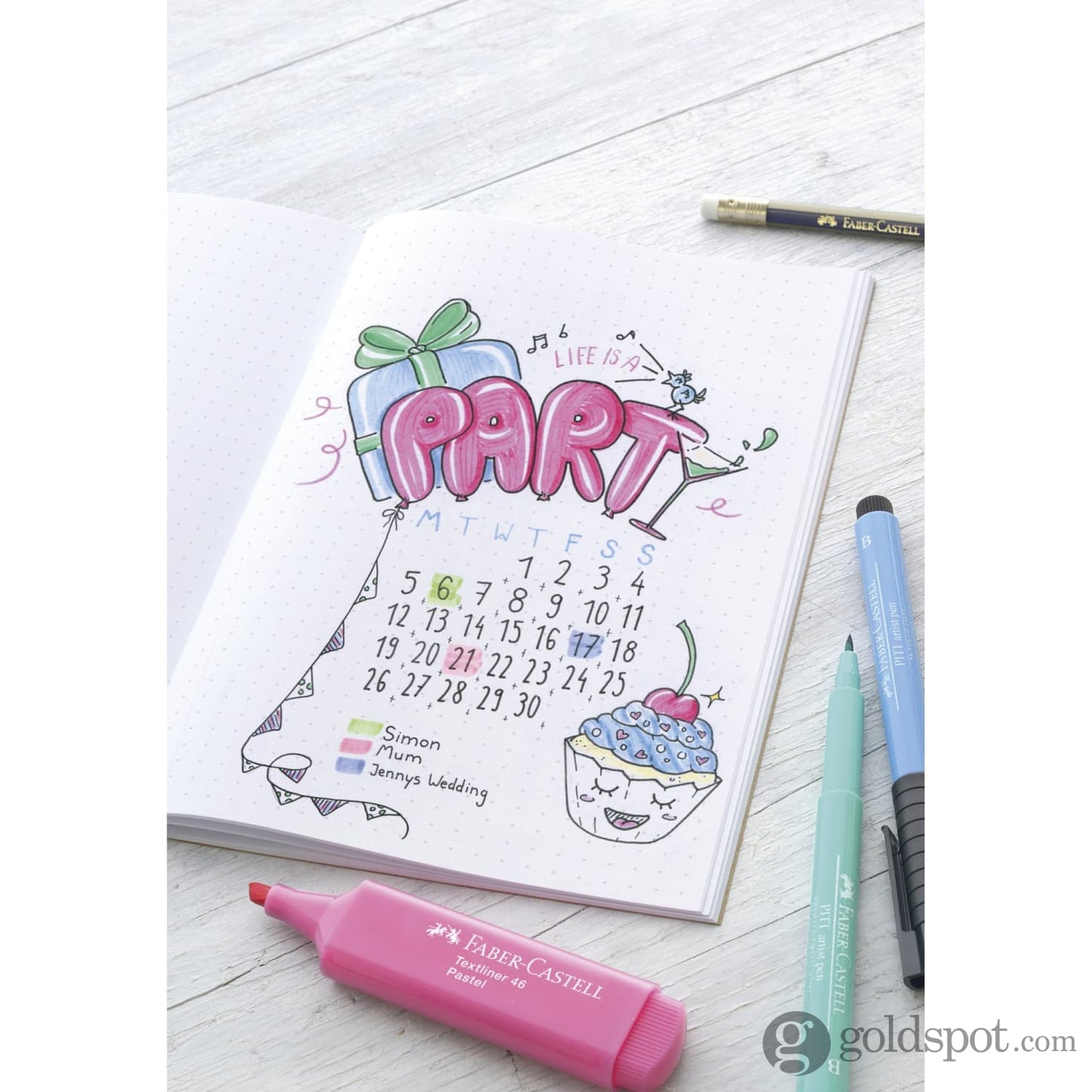 Faber-Castell Starter Journaling Set in Assorted Colors - 9 Pieces Marker