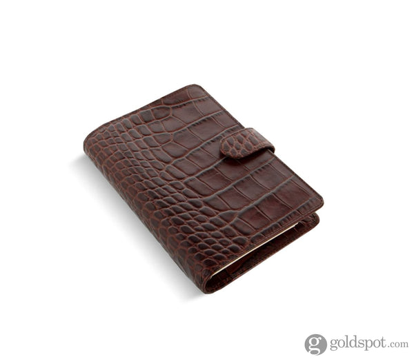 Filofax - Classic Croc Organizer - Chestnut - Personal Compact Organizer