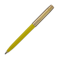 Fisher Space Cap-O-Matic Ballpoint Pen in Yellow with Brass Trim