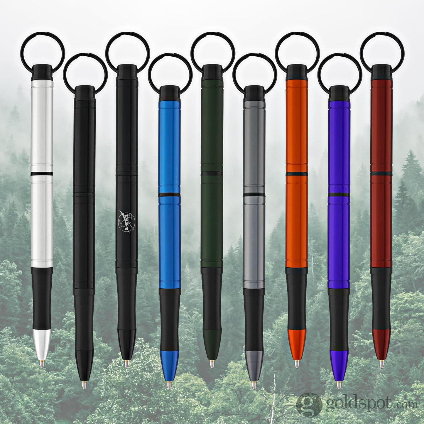 Fisher Space Pen Backpacker Ballpoint Pen in Black Anodized Aluminum with Key Chain Ballpoint Pen