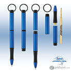 Fisher Space Pen Backpacker Ballpoint Pen in Blue Anodized Aluminum with Key Chain Ballpoint Pen