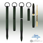 Fisher Space Pen Backpacker Ballpoint Pen in Green Anodized Aluminum with Key Chain Ballpoint Pen