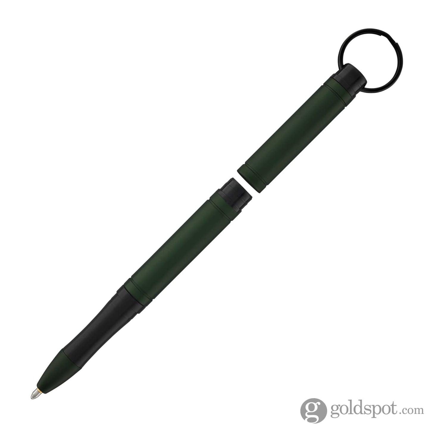 Fisher Space Pen Backpacker Ballpoint Pen in Green Anodized Aluminum with Key Chain Ballpoint Pen