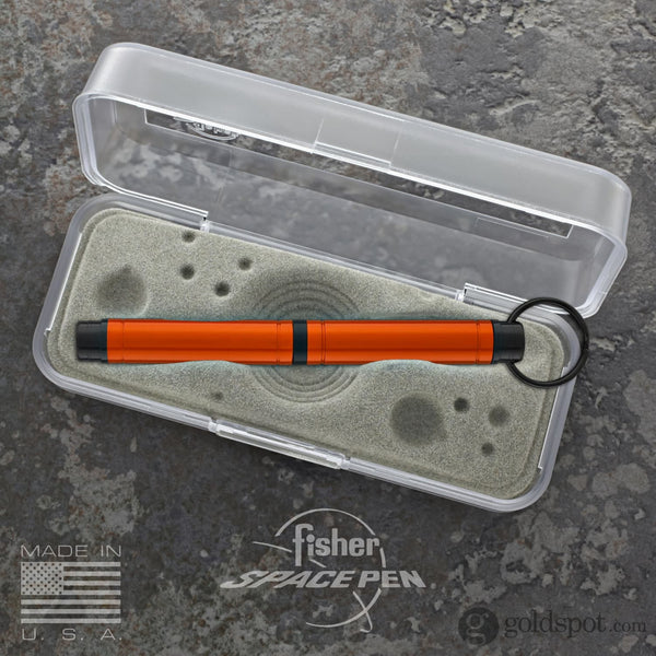 Fisher Space Pen Backpacker Ballpoint Pen in Orange Anodized Aluminum with Key Chain Ballpoint Pen